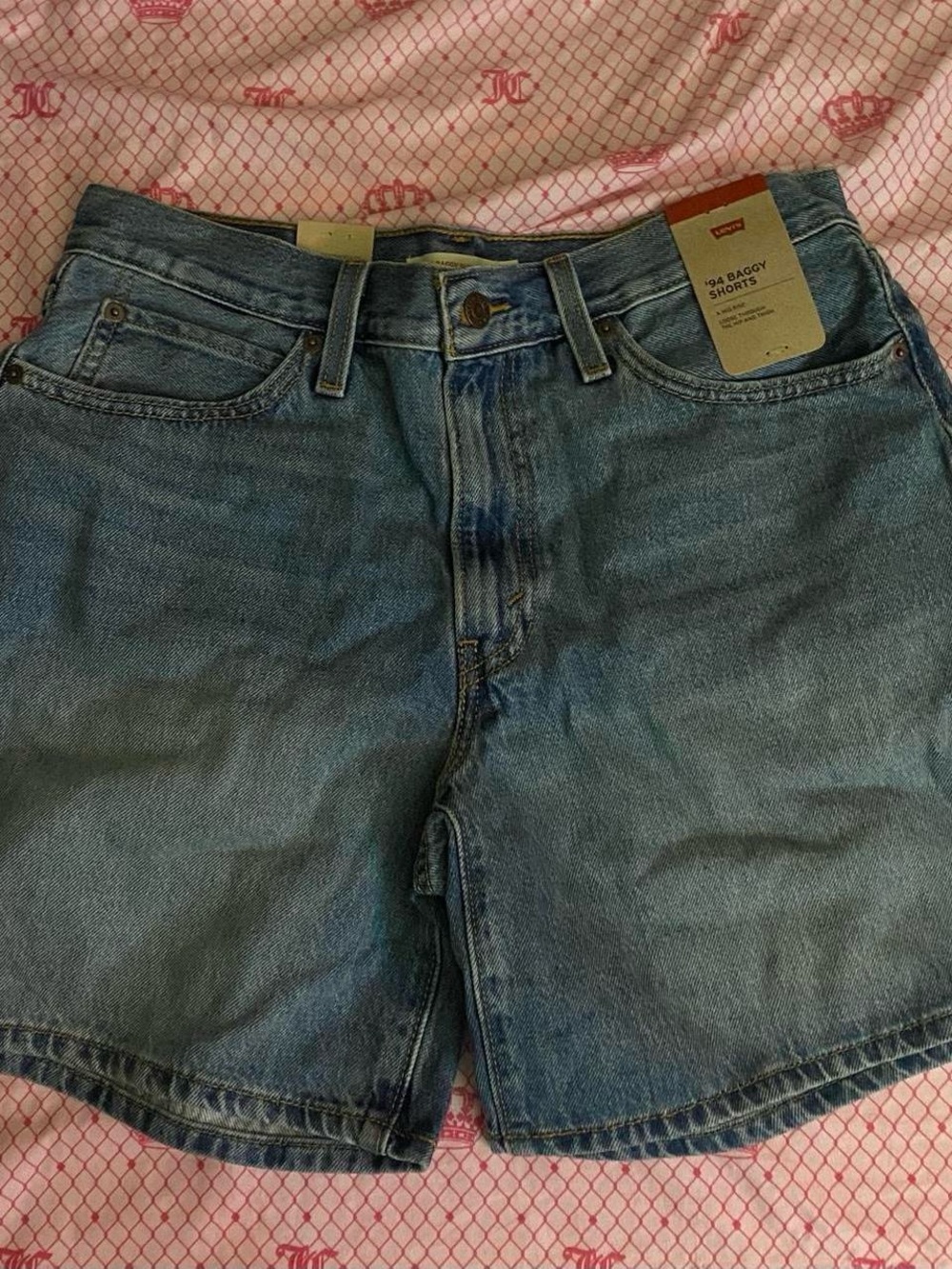 Levi's Men's Baggy Denim Shorts in Blue